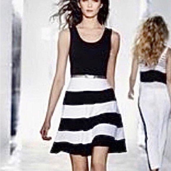 Express Mini Dress Black & White stripe Nautical NWOT - Picture 10 of 10